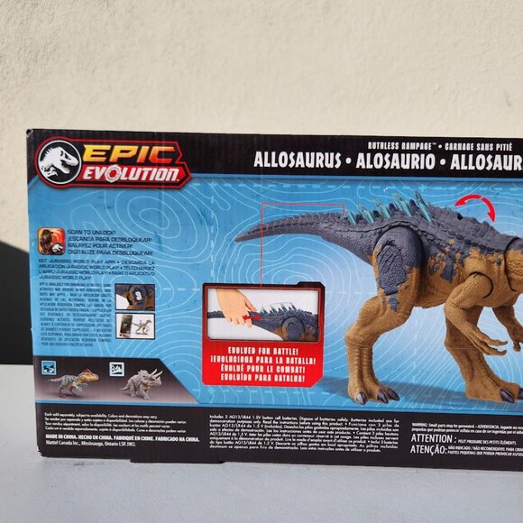 NEW Mattel Jurassic World Ruthless Rampagin Allosaurus Dinosaur Toy Action Figur - Picture 12 of 15